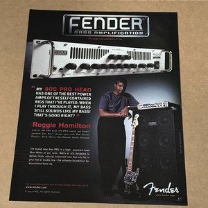 REGGIE HAMILTON - Fender Guitars / Amps - 2004 Print Advertisement